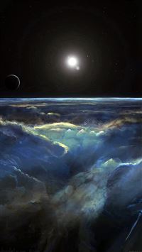 Space View Art Iillust Dark wallpaper