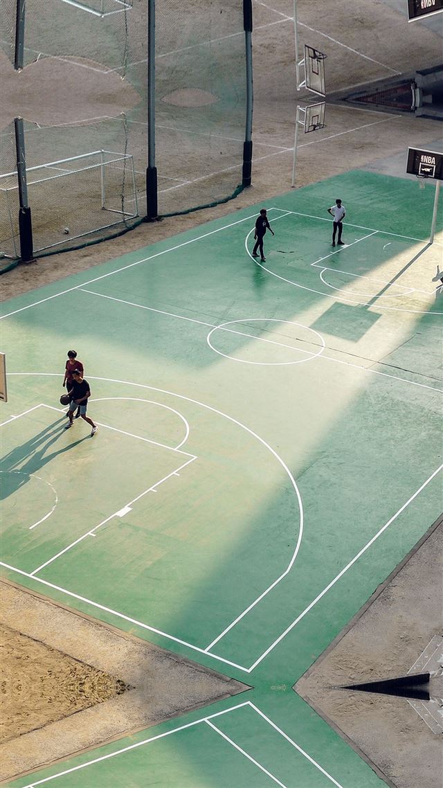 1080x1920 Basketball Green City Sports Field Art NBA -  iPhone 8 Wallpaper