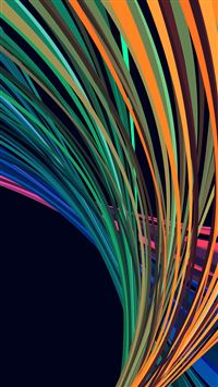 Rainbow Line Vector Art Pattern Blue iPhone 6(s)~8(s) wallpaper