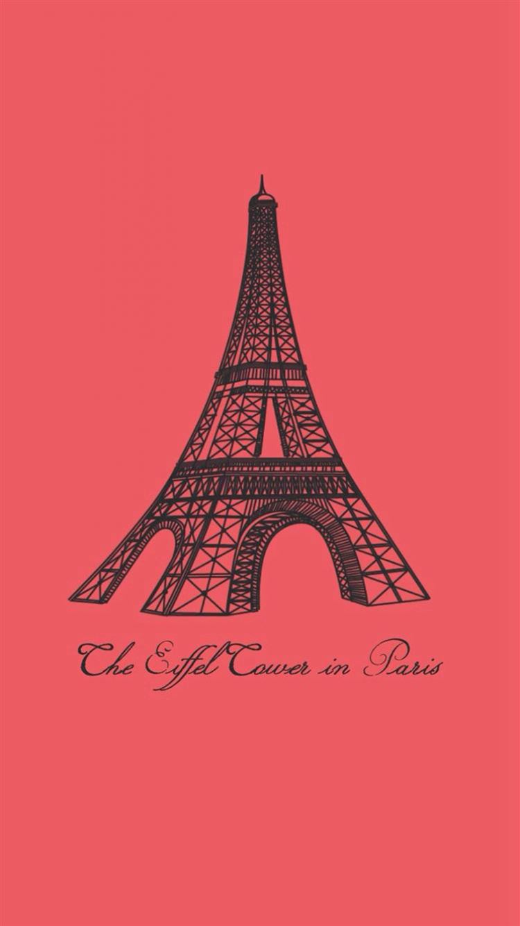Eiffel Tower In Paris Painting Art iPhone 8 Wallpapers Free Download