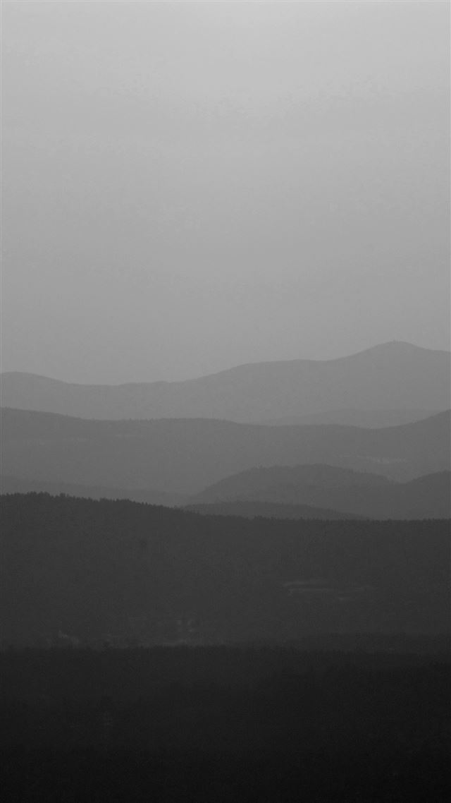 1080x1920 Mountain Silhouette Dark Bw Morning Nature - silhouette iPhone 8 Wallpaper