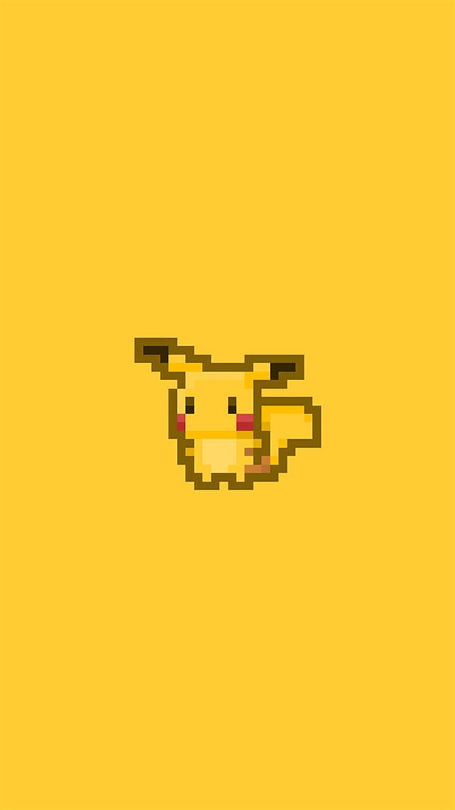 1080x1920 Pikachu Pokemon Pixel Art - brown iPhone 8 Wallpaper