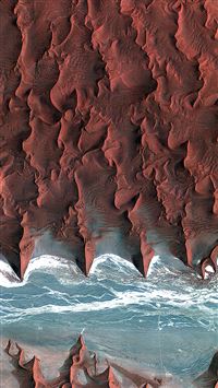 Namib Desert Red Earthview Pattern wallpaper