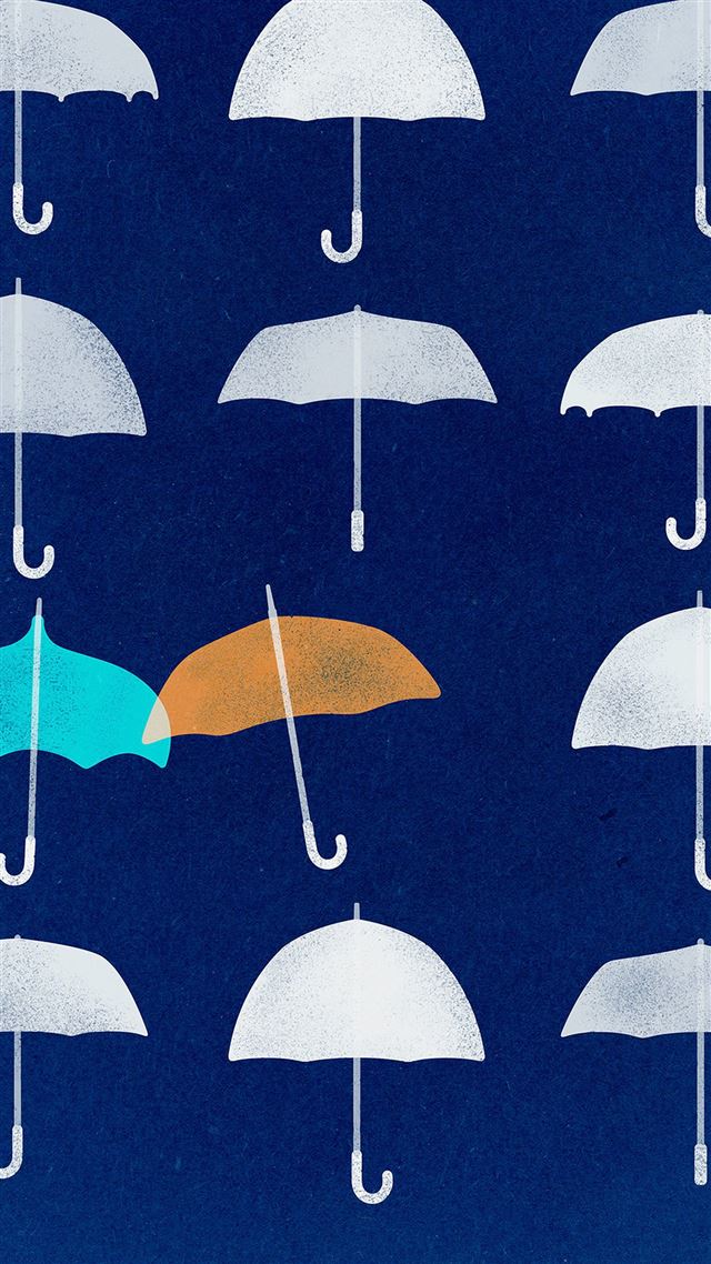 1080x1920 Blue Umbrella Cute Minimal Art Disney - cute iPhone 8 Wallpaper