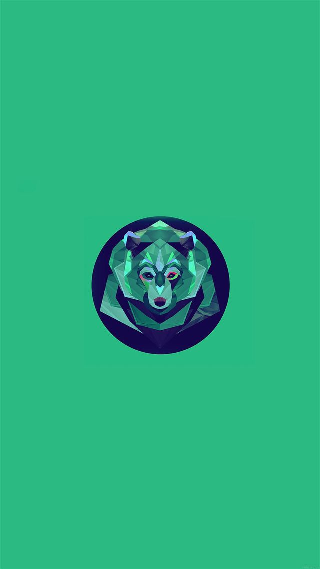 1080x1920 Bear Polygon Art Animal Green - bear iPhone 8 Wallpaper