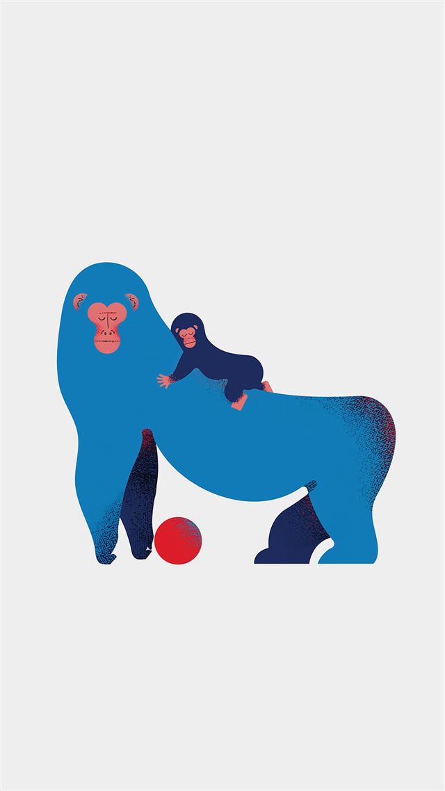 1080x1920 Cute Lovely Gorilla Art Illustration - cute iPhone 8 Wallpaper