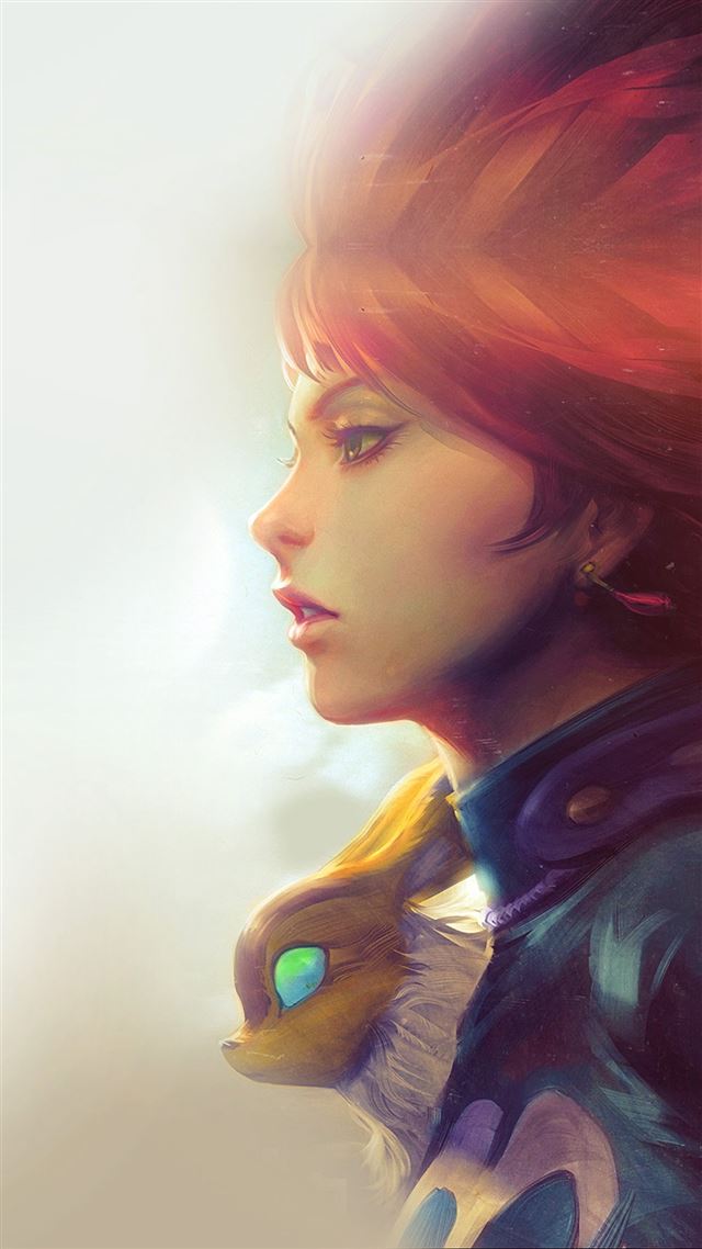 1080x1920 Girl Illust Anime Art Paint Fly Red Hair Flare - anime iPhone 8 Wallpaper