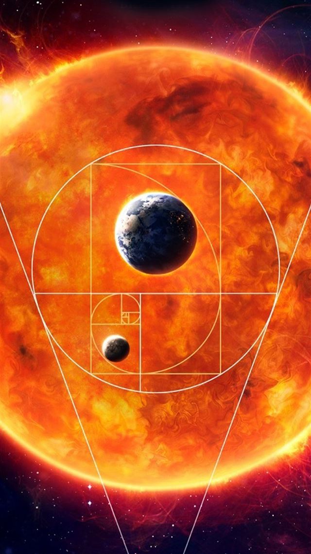 1080x1920 Voyage Over Time Poster Space Art Illustration - orange iPhone 8 Wallpaper