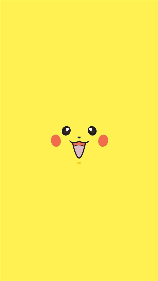 1080x1920 Pikachu Pokemon Minimal Flat - shy iPhone 8 Wallpaper