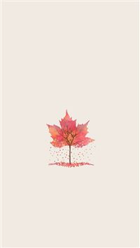 Autumn Tree Leaf Shape Illustration  wallpaper