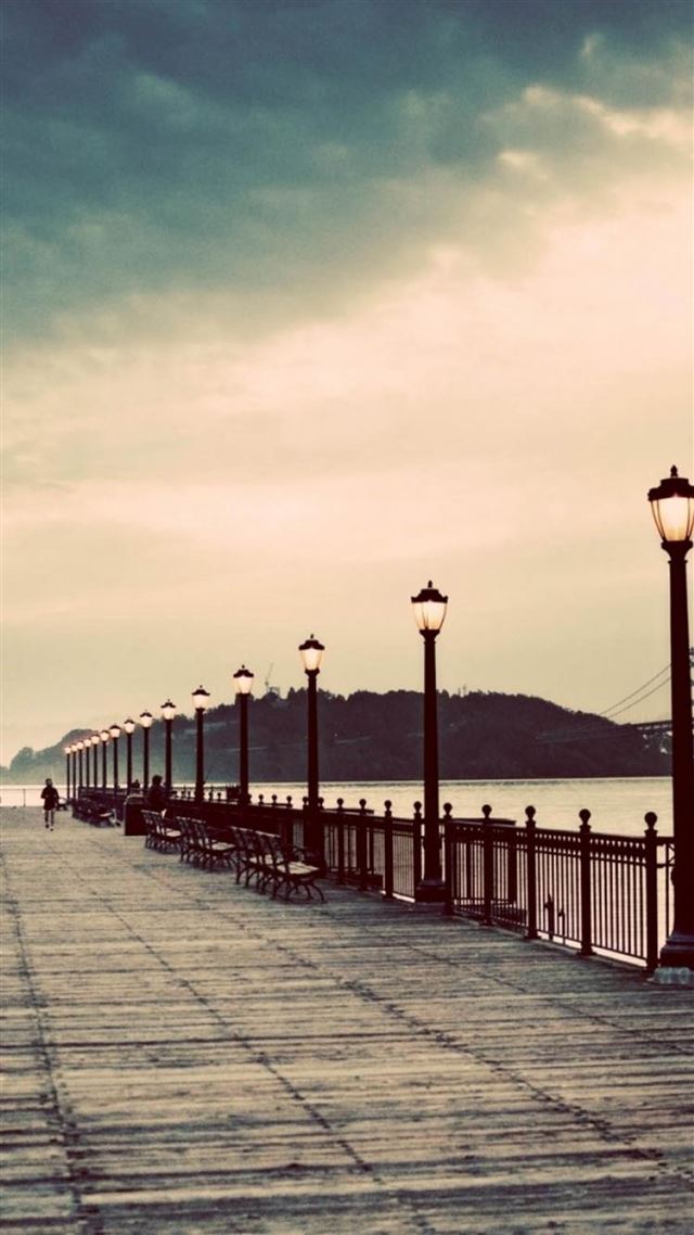 1080x1920 Long Street Pier Skyscape Scenery - bridge iPhone 8 Wallpaper