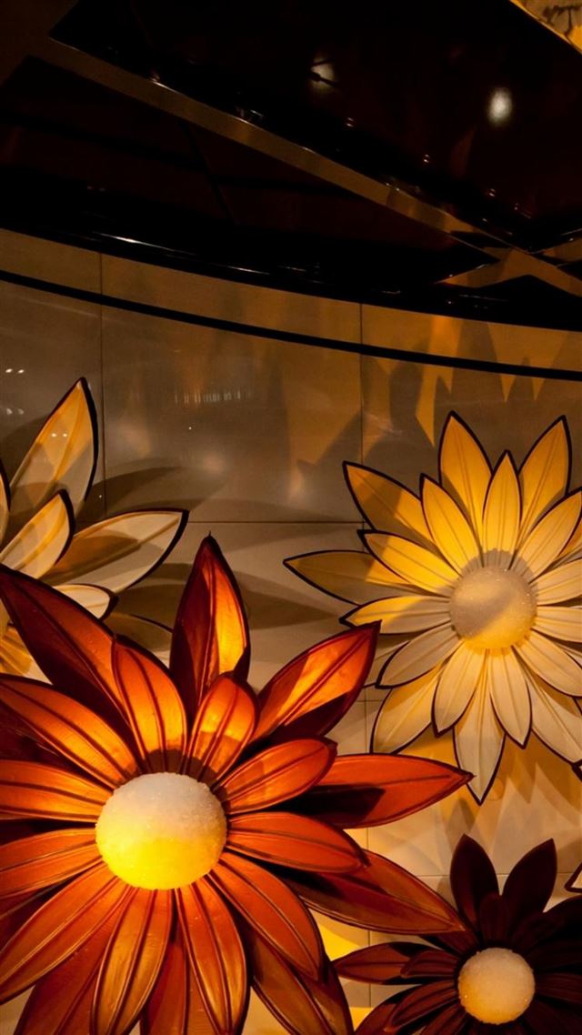 1080x1920 Chocolate Flowers Art Pattern - brown iPhone 8 Wallpaper