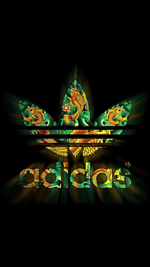 1080x1920 Adidas Dark Logo Pattern Shiny -  iPhone 8 Wallpaper