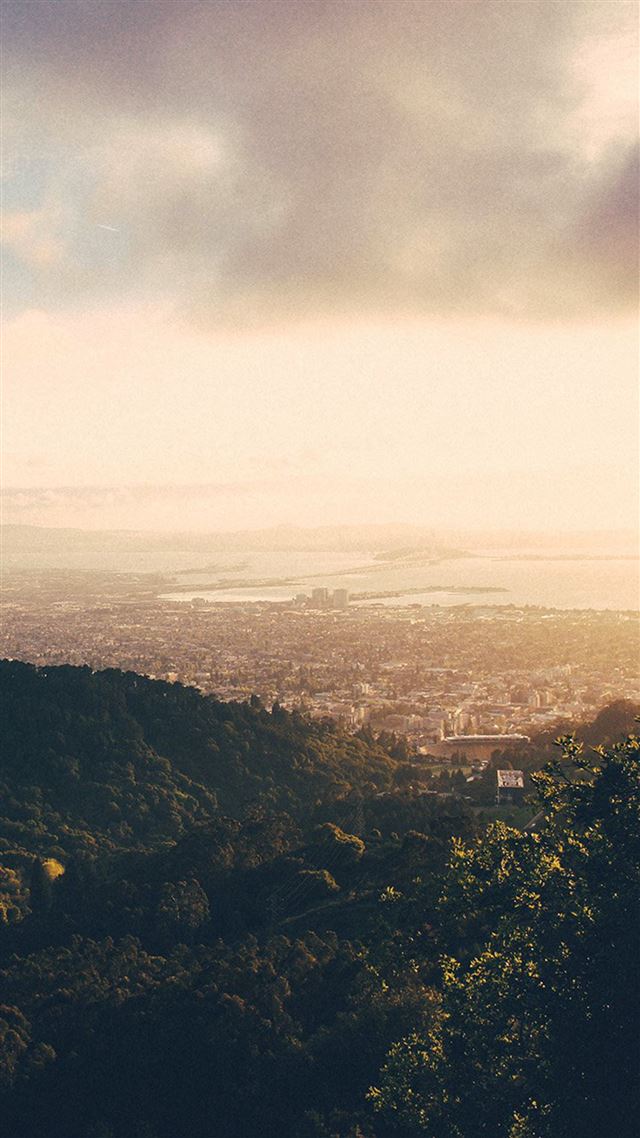 1080x1920 City View Mountain Nature Sunny Summer - grove iPhone 8 Wallpaper