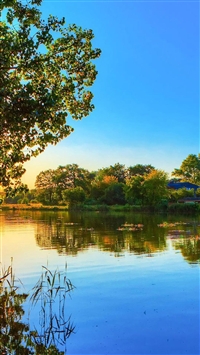 Country At The Lakeside Scenery wallpaper