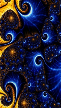 Abstract Blue And Yellow Pattern wallpaper