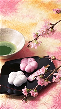 Nature Pink Beautiful Flower Branch wallpaper