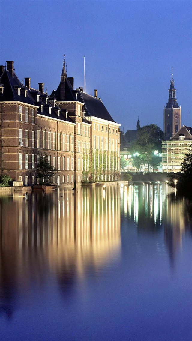 1080x1920 The Grand Building Night Riverbank - shadow iPhone 8 Wallpaper