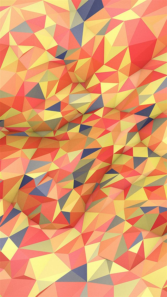 1080x1920 Abstract Red Yellow Polygon Art Pattern - texture iPhone 8 Wallpaper