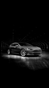 Tesla Model Concept Dark Bw Car wallpaper