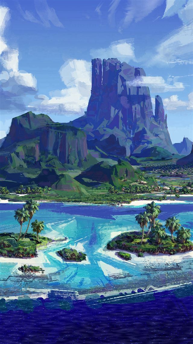 1080x1920 Sea Anime Paint Summer Illustration Art - anime iPhone 8 Wallpaper