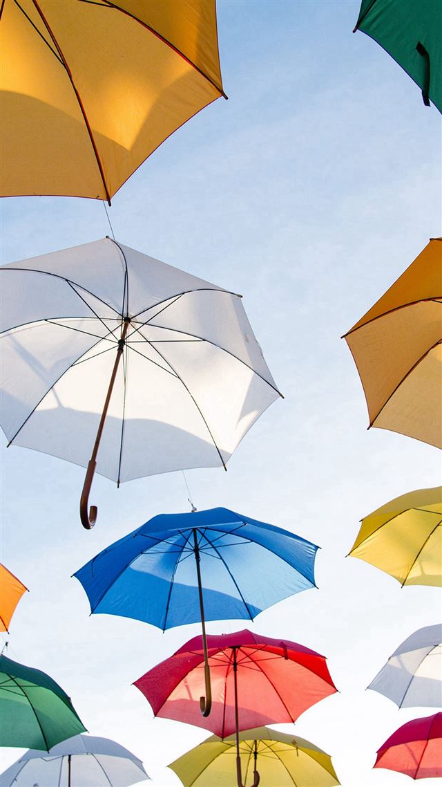 1080x1920 Umbrella Rainbow Color Art - umbrella iPhone 8 Wallpaper