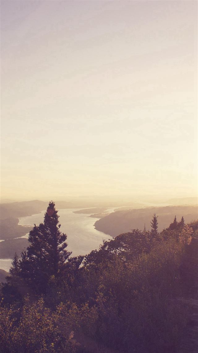 1080x1920 Mountain View Nature River Sky Shine Summer Flare - shine iPhone 8 Wallpaper