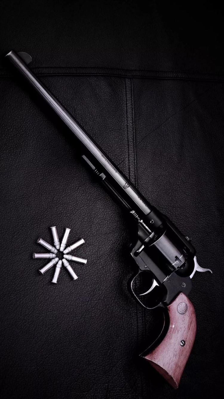 Revolver Gun Dark Background iPhone 8 Wallpapers Free Download