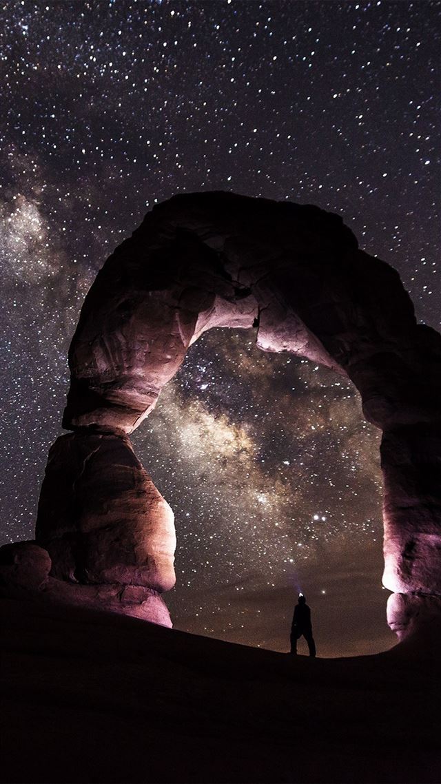 1080x1920 Night Sky Mountain Star Space Nature - starry iPhone 8 Wallpaper