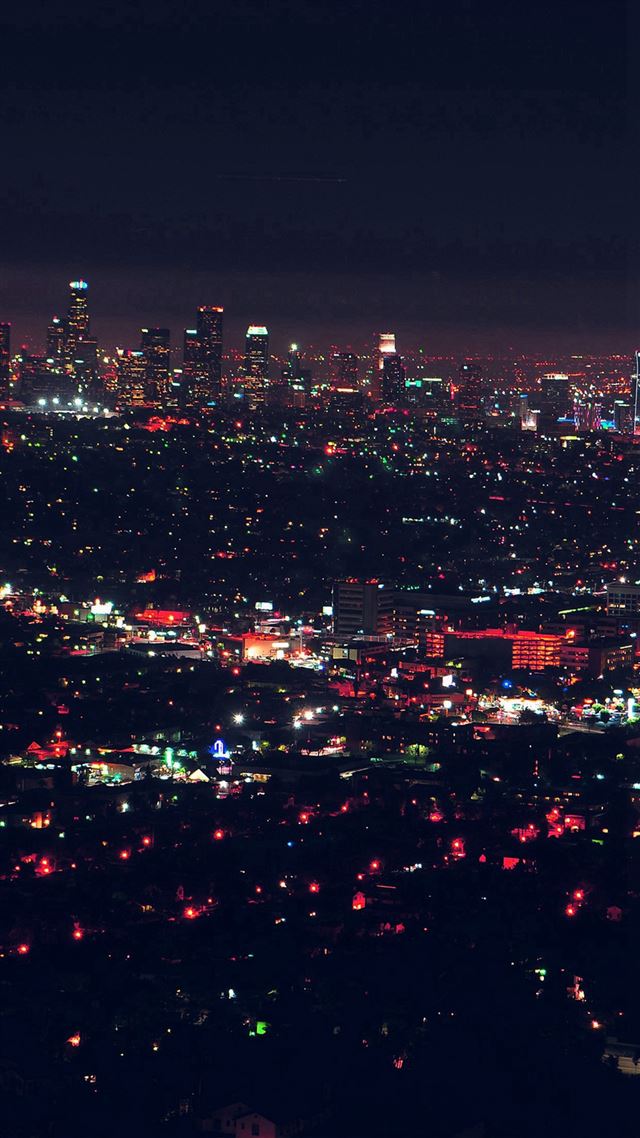 1080x1920 City View Night Light Red - night iPhone 8 Wallpaper
