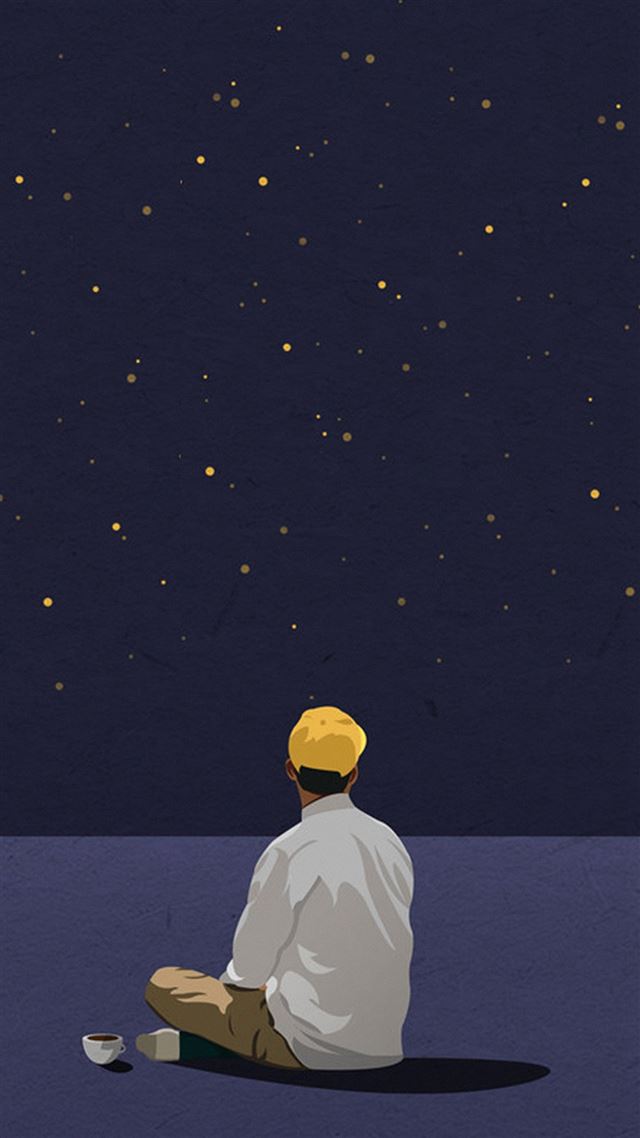 1080x1920 Coffee Boy Cover Illustration Art - shadow iPhone 8 Wallpaper