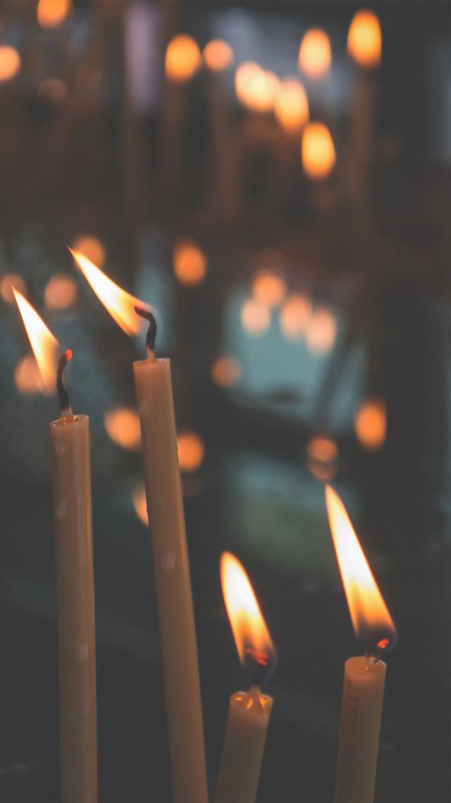 1080x1920 Bokeh Candle Light Nature - night iPhone 8 Wallpaper