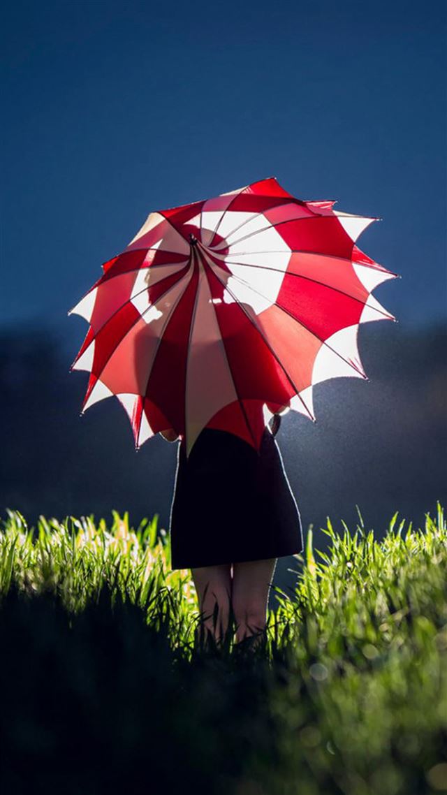 1080x1920 Dark Night Umbrella Girl  - night iPhone 8 Wallpaper