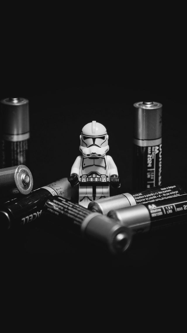 1080x1920 Starwars Toy Battery Cute Startroopers Art Bw - cute iPhone 8 Wallpaper