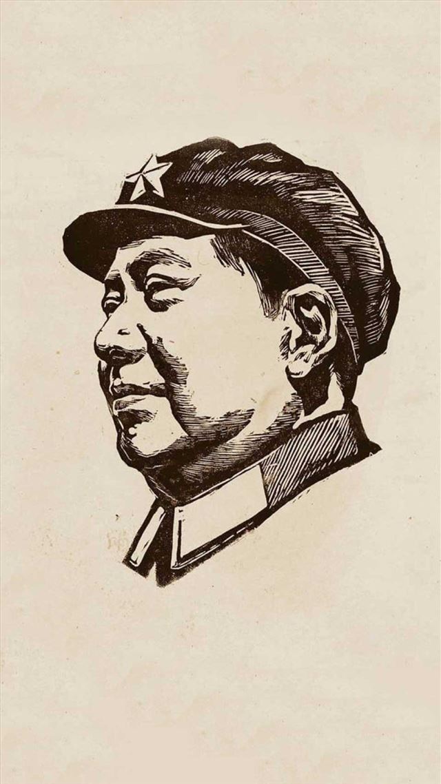 1080x1920 Chinese Revolutionary Leader Portrait Drawn Art - drawn iPhone 8 Wallpaper