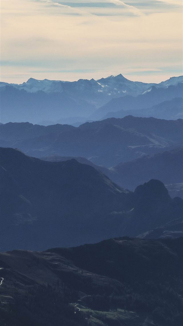 1080x1920 Morning Mountain Fog Blue Sky Nature - misty iPhone 8 Wallpaper