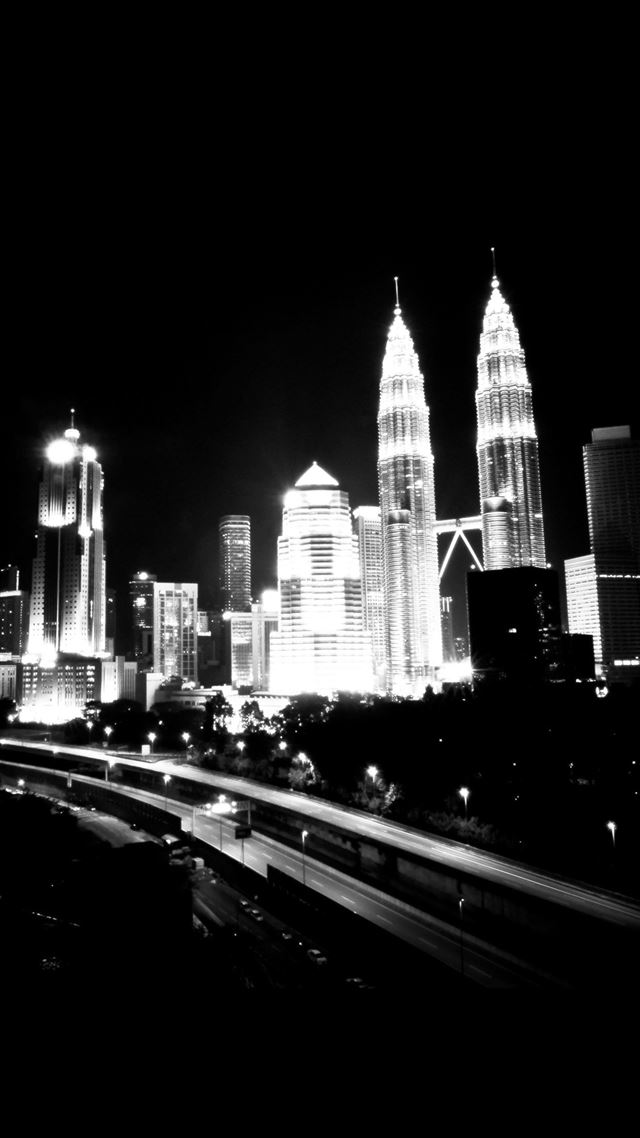 1080x1920 Kuala Lumpur Dark City Urban Art Illustration Black - illustration iPhone 8 Wallpaper