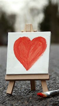 Love Heart Painting Board Artwork wallpaper
