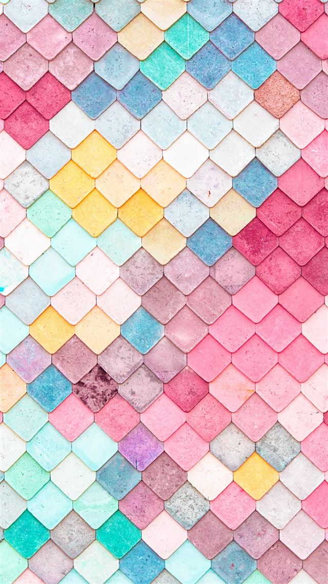 1080x1920 Colorful Roof Tiles Pattern - yellow iPhone 8 Wallpaper