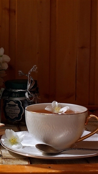 Coffee Corn Cup Star Anise Cinnamon Spices wallpaper