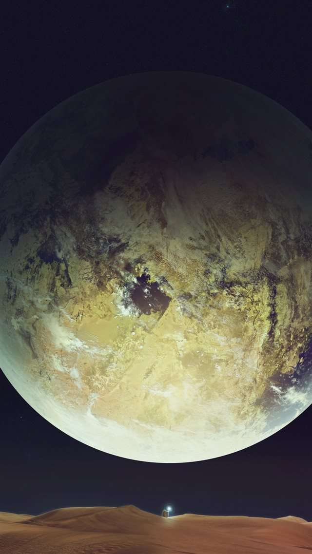 1080x1920 Super Space Planet Sky Dark Landscape - yellow iPhone 8 Wallpaper