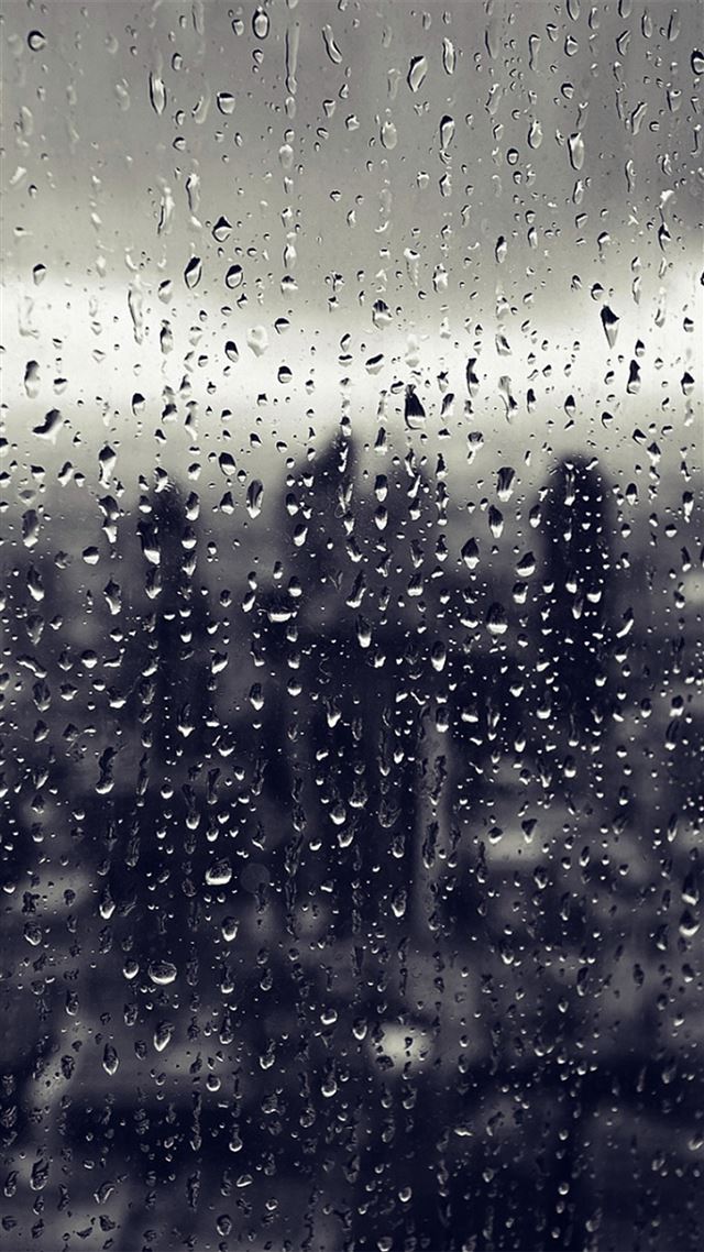 1080x1920 Rain Window Nature Pattern Blue - macro iPhone 8 Wallpaper