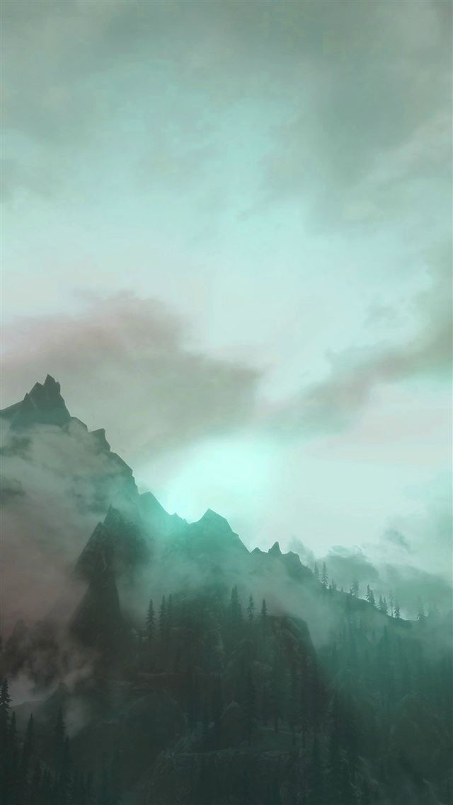 1080x1920 Foggy Mountain Sunshine Nature Green - misty iPhone 8 Wallpaper