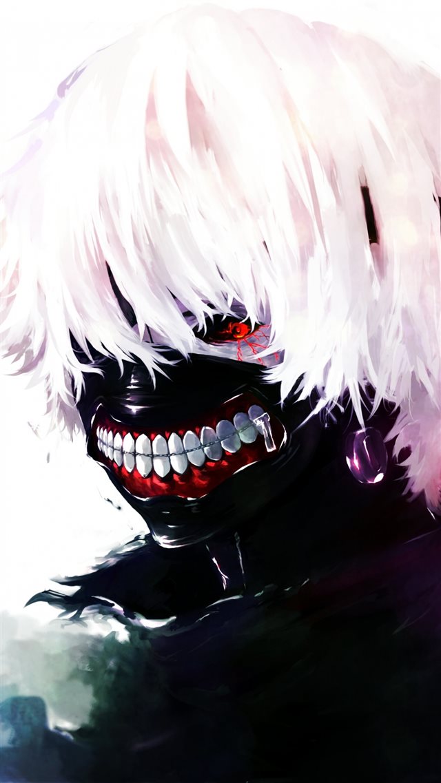 1080x1920 Tokyo Ghoul Kaneki Ken Man Mask Red Eyes White Hair - popular iPhone 8 Wallpaper