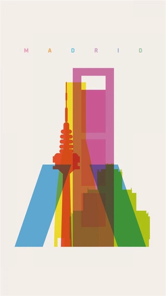 1080x1920 Colorful Madrid Buildings Artchitecture Art Drawn - madrid iPhone 8 Wallpaper