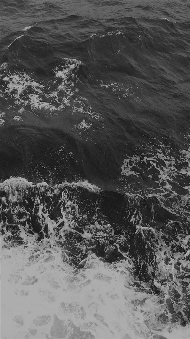 1080x1920 Water Sea Vacation Texture Ocean Beach Dark Bw - water iPhone 8 Wallpaper