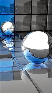 Metal Ball Blue And Gray wallpaper