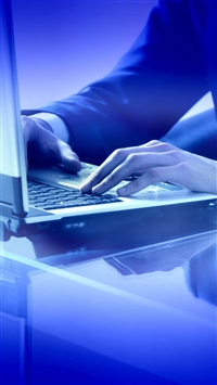 Businessman Hands Keyboard Laptop wallpaper