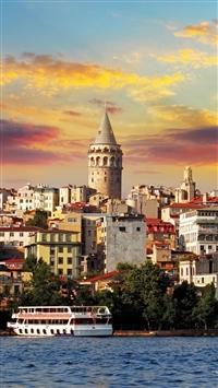 Istanbul Turkey Sea Buildings wallpaper