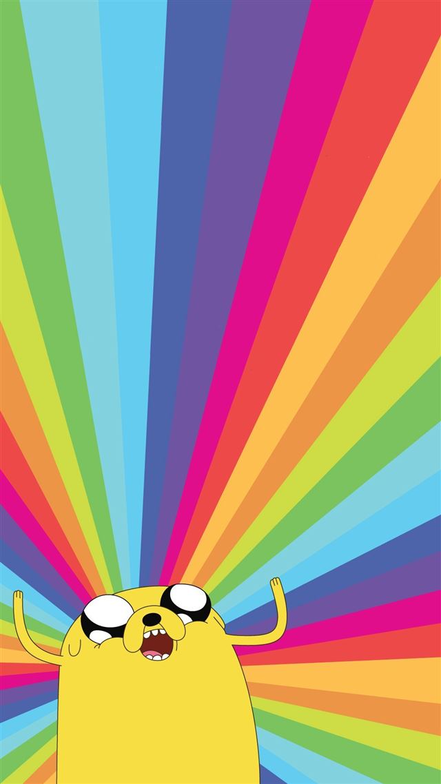 1080x1920 Jake The Dog Adventure Time Rainbow - rainbow iPhone 8 Wallpaper